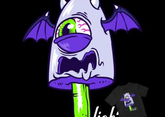 icecream bat monster shirt design png