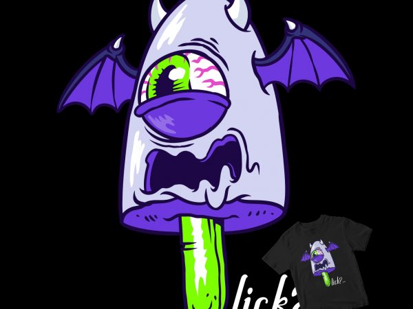 Icecream bat monster shirt design png
