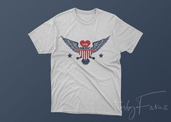 Love America T shirt Design