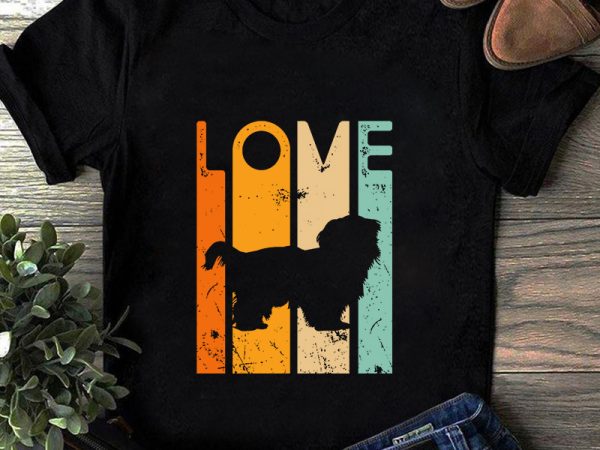 Love shih tzu vintage, dog lover, animals, pet, eps png dxf svg digital download t shirt design for purchase