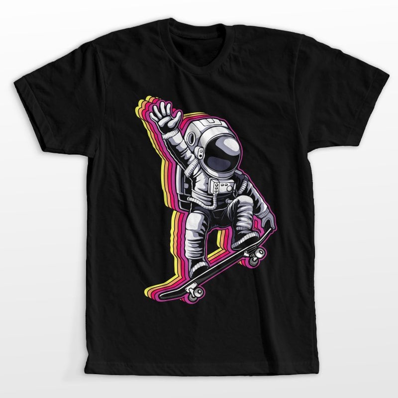 t-shirt vector Astronaut T-shirt Designs Bundle Part 5