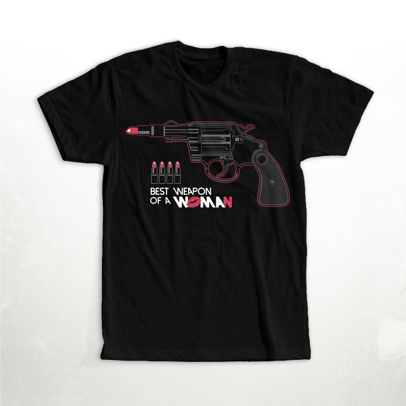Best weapon of a woman graphic t-shirt design