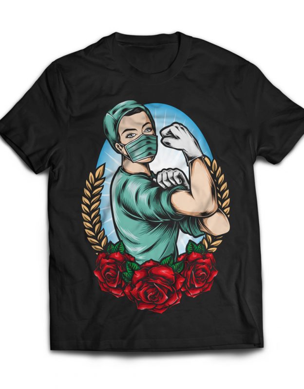 Rockabilly Nurse t shirt design for sale