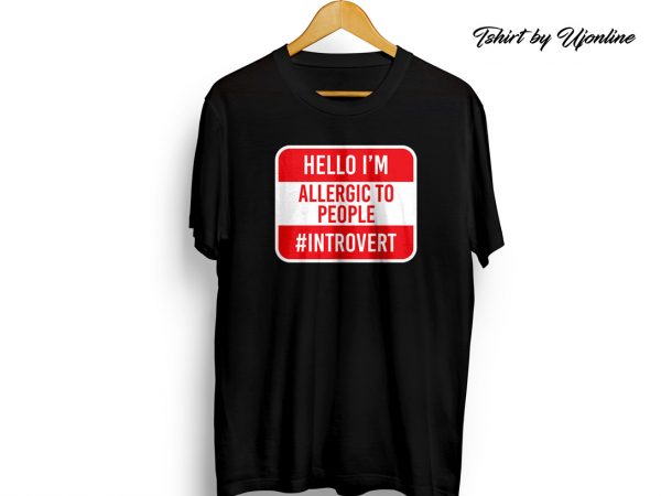 Introvert buy t shirt design for commercial use