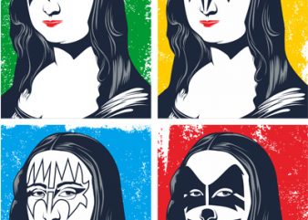 MONALISA KISS print ready t shirt design