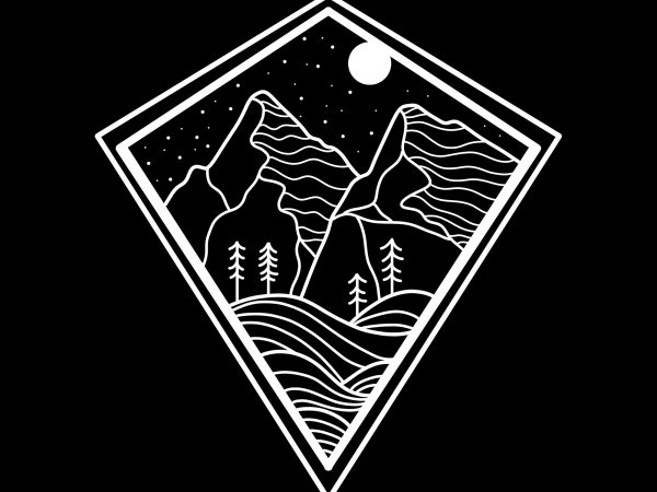 Mountain tshirt design