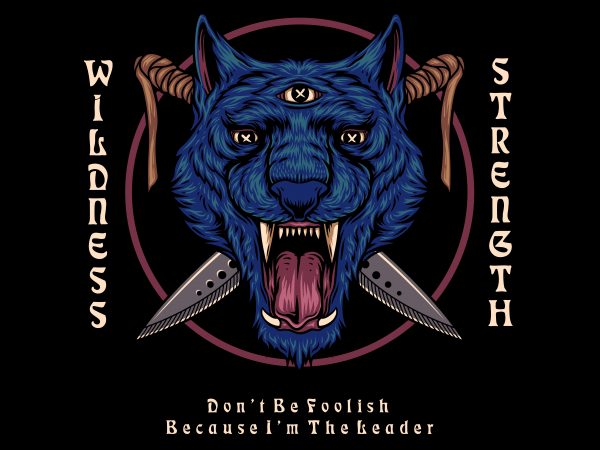 Panther wildness & strength buy t shirt design for commercial use