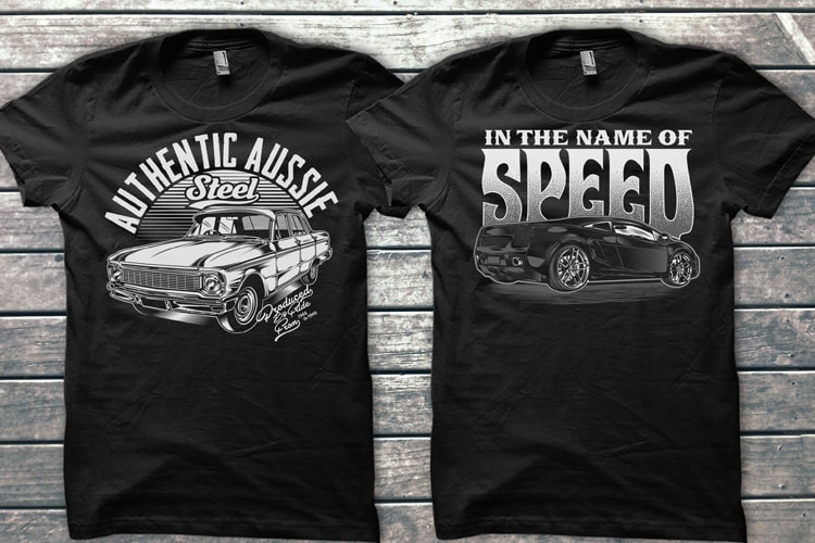 Automotive collection Graphic T-shirt t shirt designs for sale