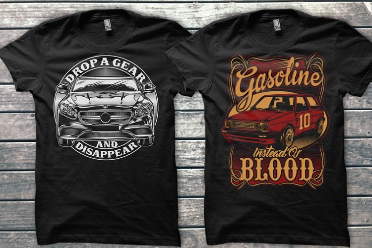 Automotive collection Graphic T-shirt t shirt designs for sale
