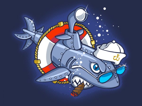 Sharkmarine buy t shirt design for commercial use