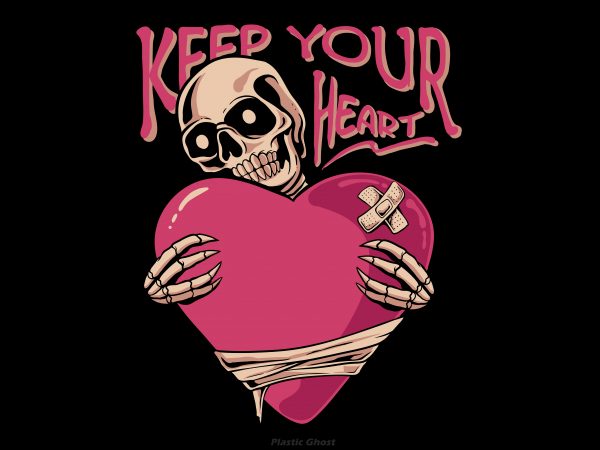 Keep your heart t shirt design for purchase