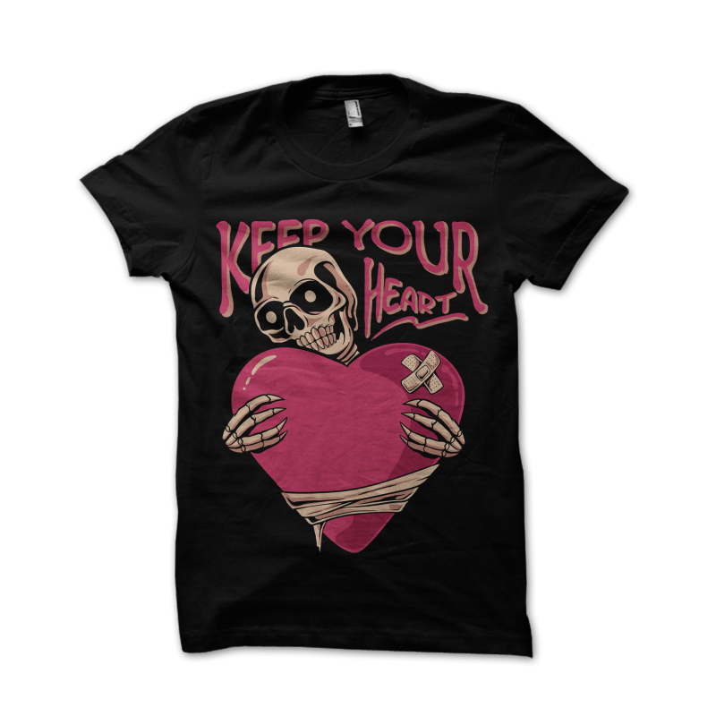 Keep your heart t shirt design for purchase
