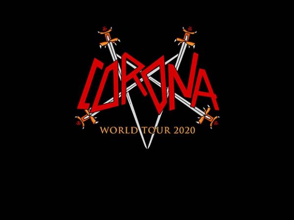 Corona world tour 2020 graphic t-shirt design