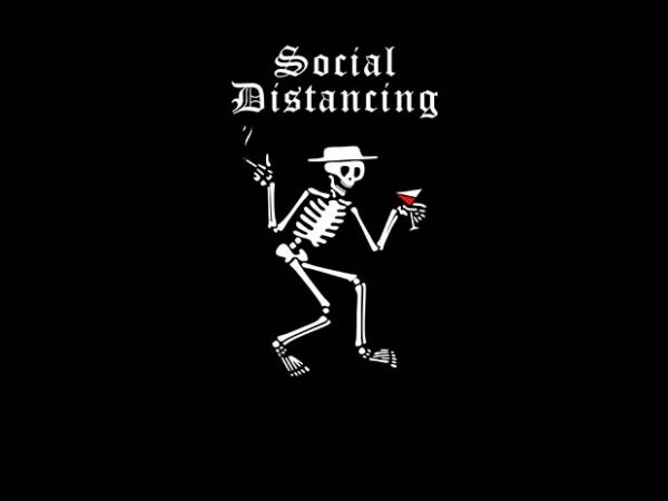 Social distancing graphic t-shirt design