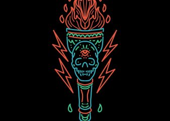 skull torch tshirt design