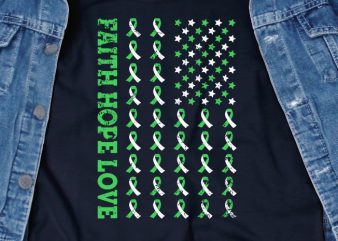 Faith Hope Love SVG – Cerebral Palsy – Awareness – buy t shirt design for commercial use