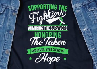 Supporting The Fighters Admiring The Survivors Cerebral Palsy SVG – Cerebral Palsy – t-shirt design for sale