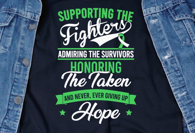 Supporting The Fighters Admiring The Survivors Cerebral Palsy SVG – Cerebral Palsy – t-shirt design for sale