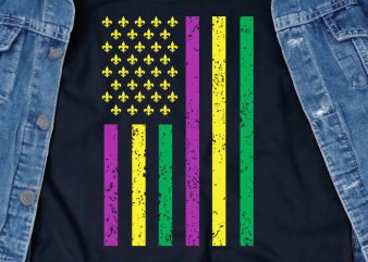 Mardi Gras American Flag – Festival – buy t shirt design for commercial use