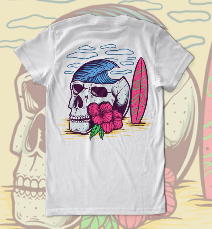hollyday in beach illustration t-shirt design