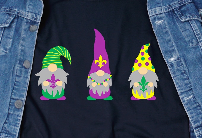 Mardi Gras Gnome SVG – Festival – buy t shirt design for commercial use