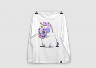 Pug | Unicorn | Dog | Unique Idea Design for T Shirt | Hoodies | sweatshirts