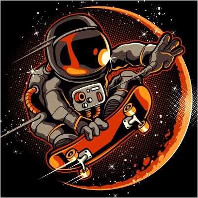 Astronaut 2 t-shirt design png