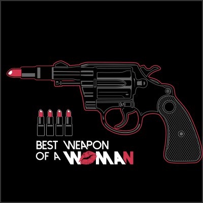 Best weapon of a woman graphic t-shirt design
