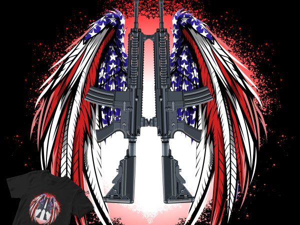 Wings american abstract shirt design png Wings american abstract shirt design png