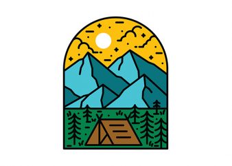 Camp t-shirt design for sale