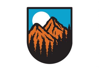 Mountain graphic t-shirt design