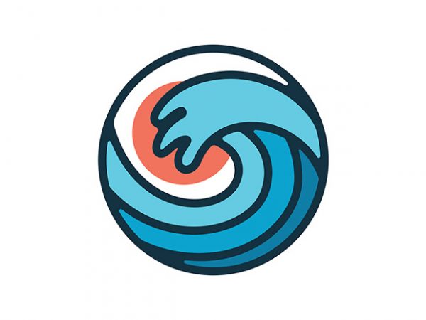 Wave graphic t-shirt design Wave graphic t-shirt design