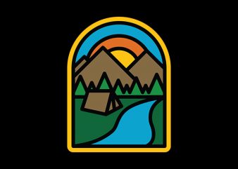 Camp Bold t shirt design template