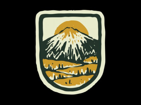 Mountain hand drawn t shirt design template Mountain hand drawn t shirt design template
