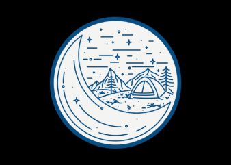 Night Camping graphic t-shirt design