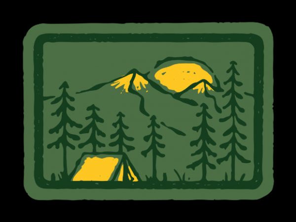 Camping t-shirt design for sale