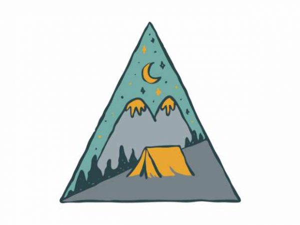 Camp triangle shirt design png