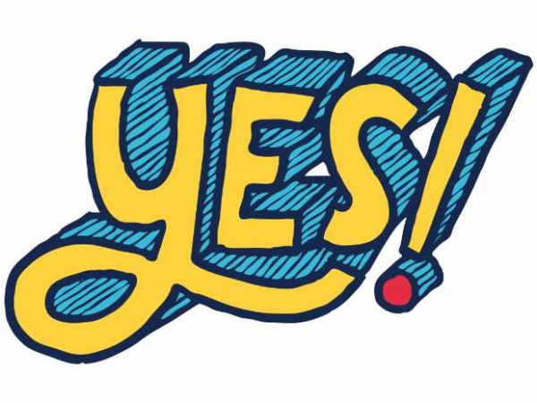 Yes t-shirt design png