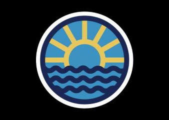 Sun Beach graphic t-shirt design