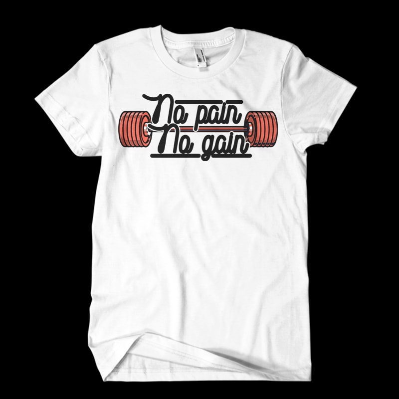 No pain gym buy t shirt design