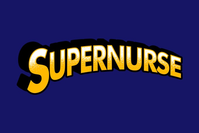 Super Nurse graphic t-shirt design
