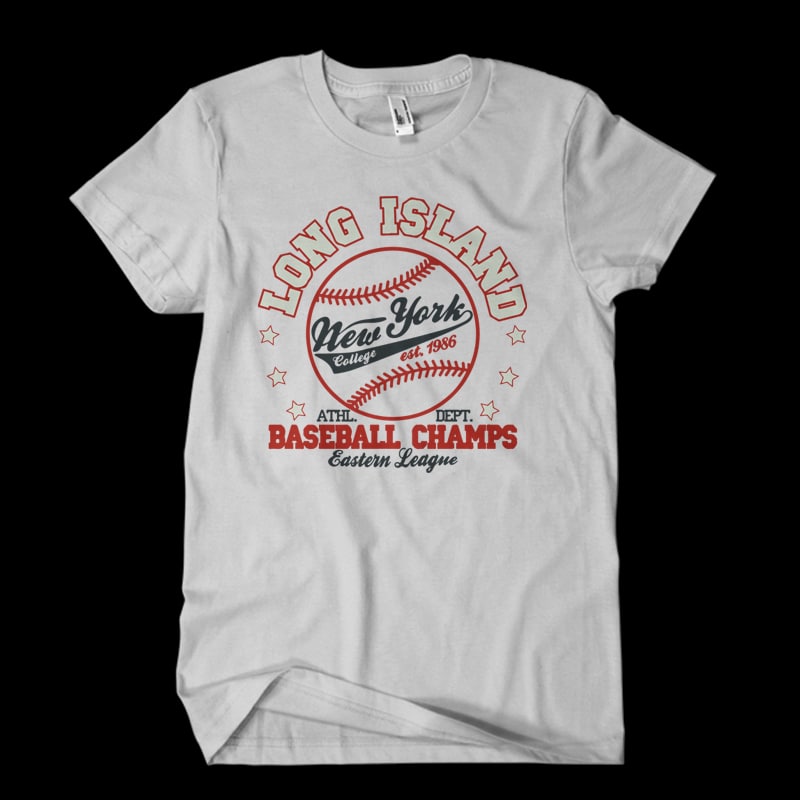 BASEBALL CHAMPS t shirt design template