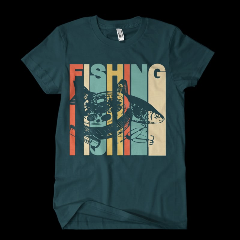FISHING BUNDLE tshirt design for merch by amazon