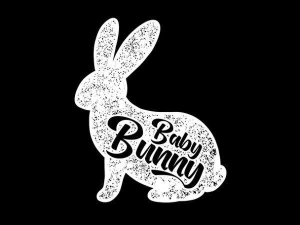Baby bunny happy easter t-shirt design for sale