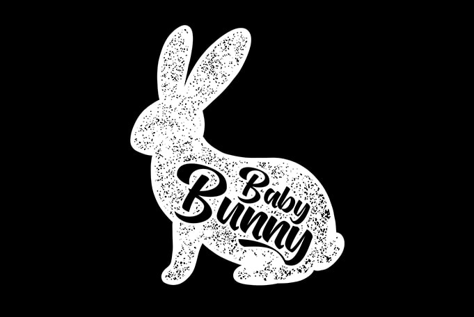 Baby Bunny Happy Easter t-shirt design for sale