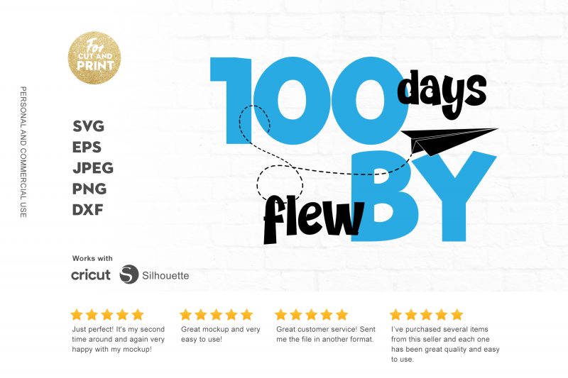 100 DAYS FLEW BY t shirt design for sale
