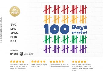 100 DAYS SMARTER t shirt design for purchase