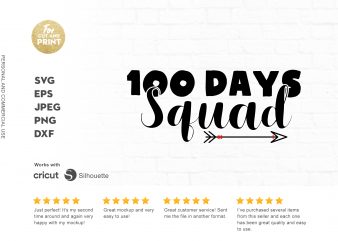 100 DAYS SQUAD ready made tshirt design