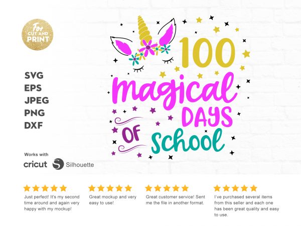 100 magical days of school t shirt design to buy