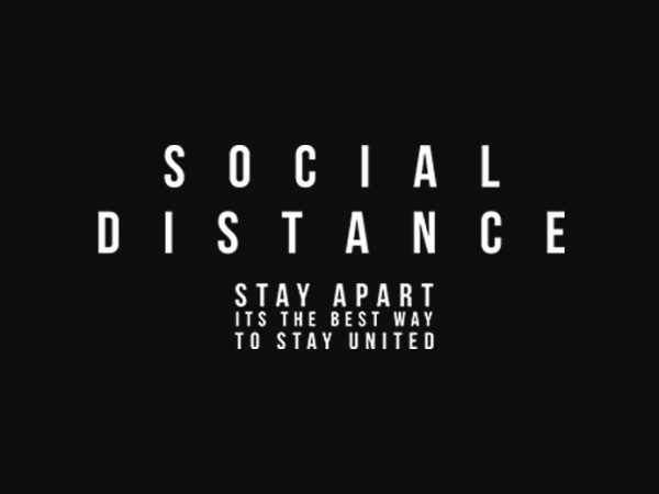 Stay apart social distancing t shirt design template